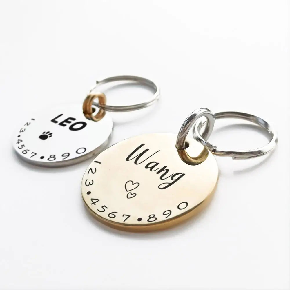 Stainless Steel Pet ID Name Tag