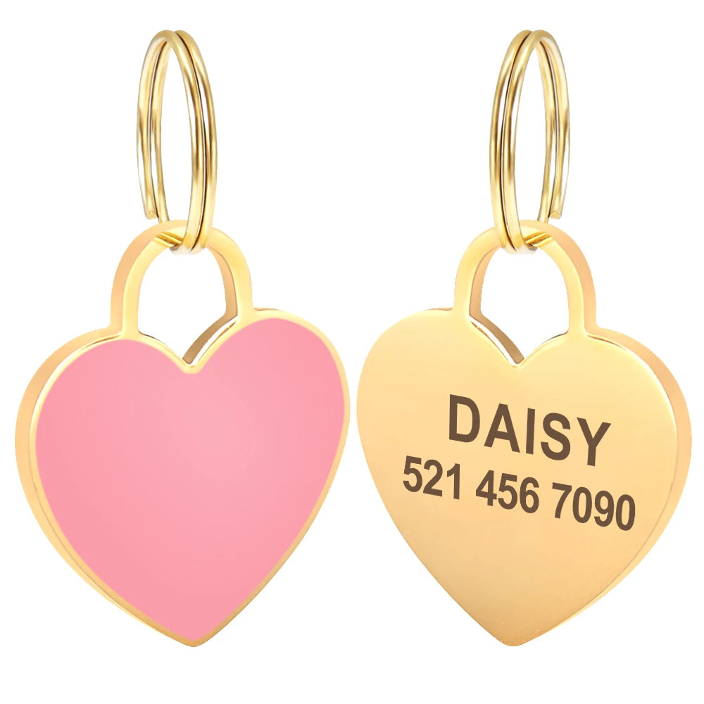 Heart-Shaped Pet ID Tag