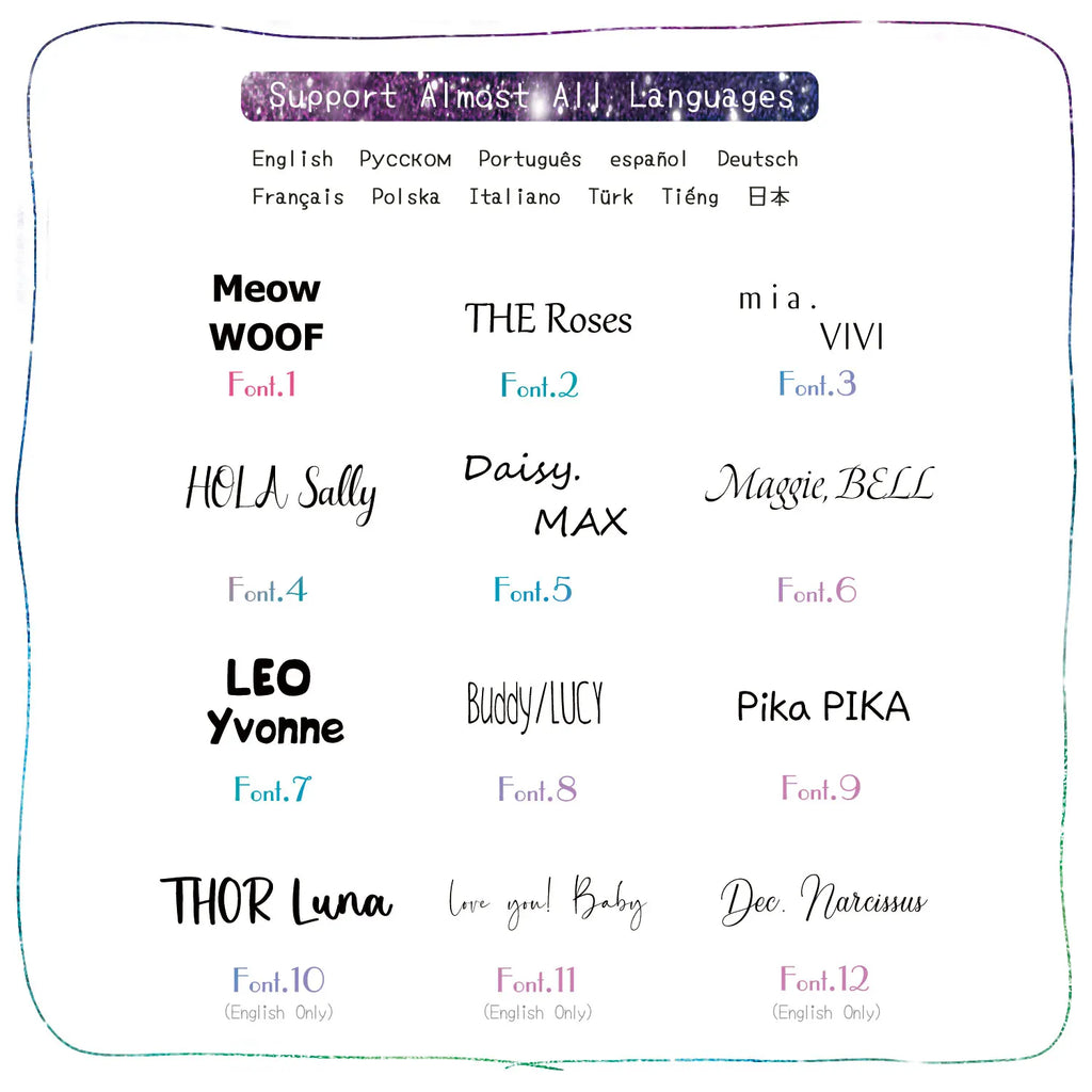 Stainless Steel Pet ID Name Tag