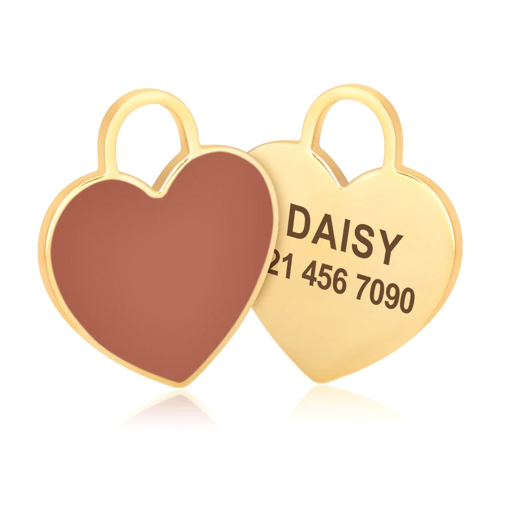 Heart-Shaped Pet ID Tag