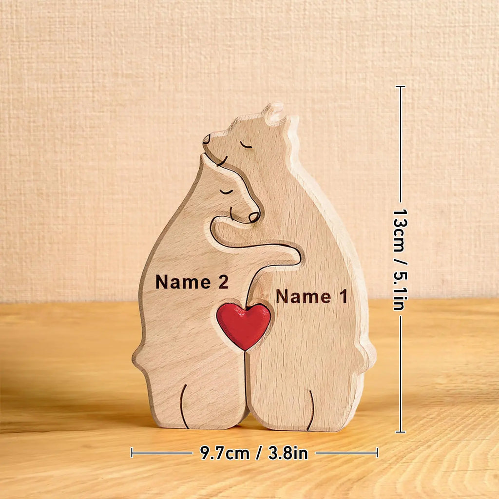 Wooden Family Couple Puzzle