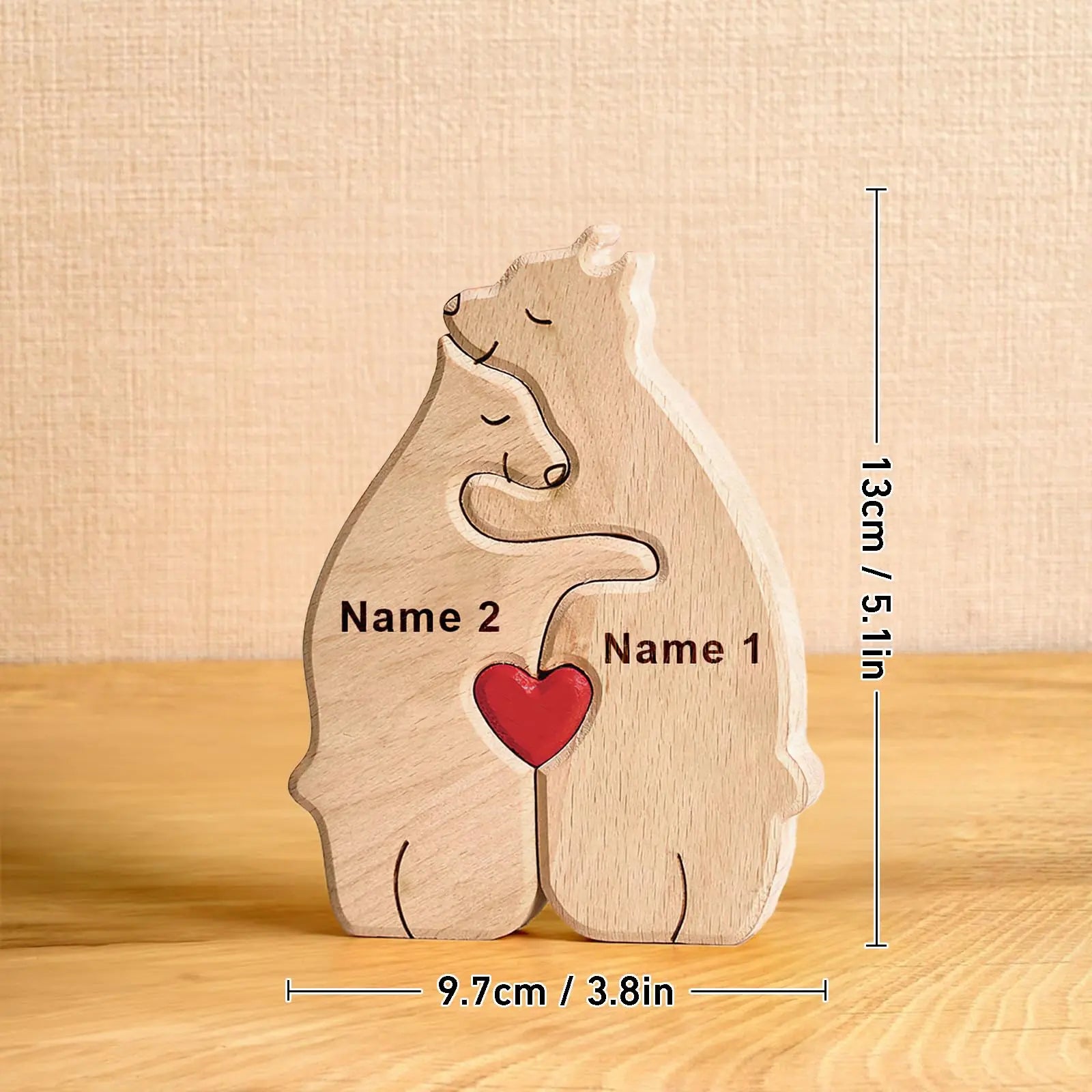 Wooden Family Couple Puzzle