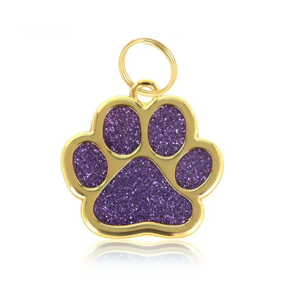 Glitter Paw Pet ID Tag