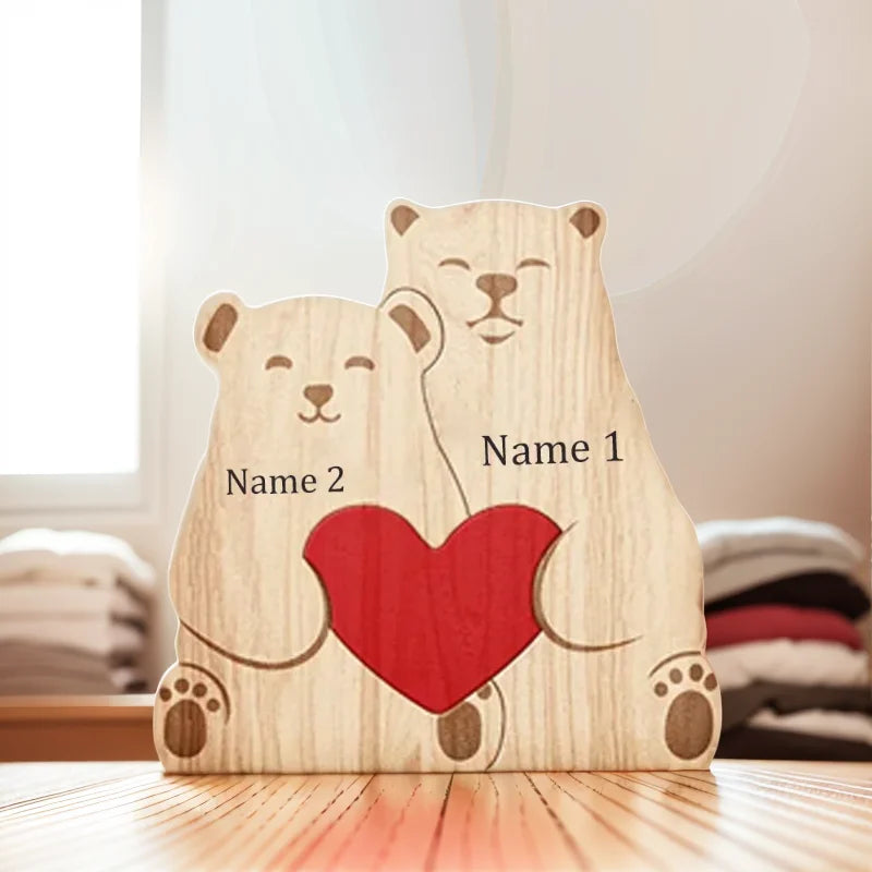 Wooden Family Couple Puzzle