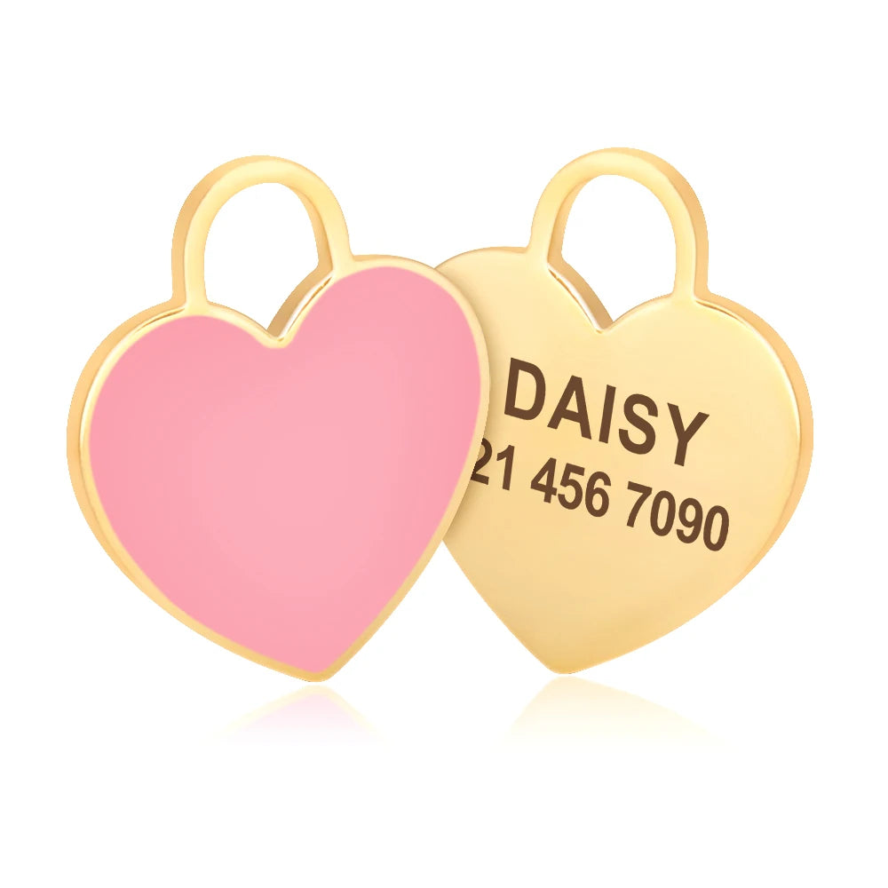 Heart-Shaped Pet ID Tag
