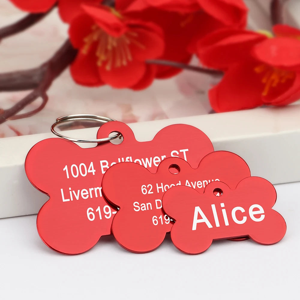 Bone-Shaped Stainless Pet ID Tag