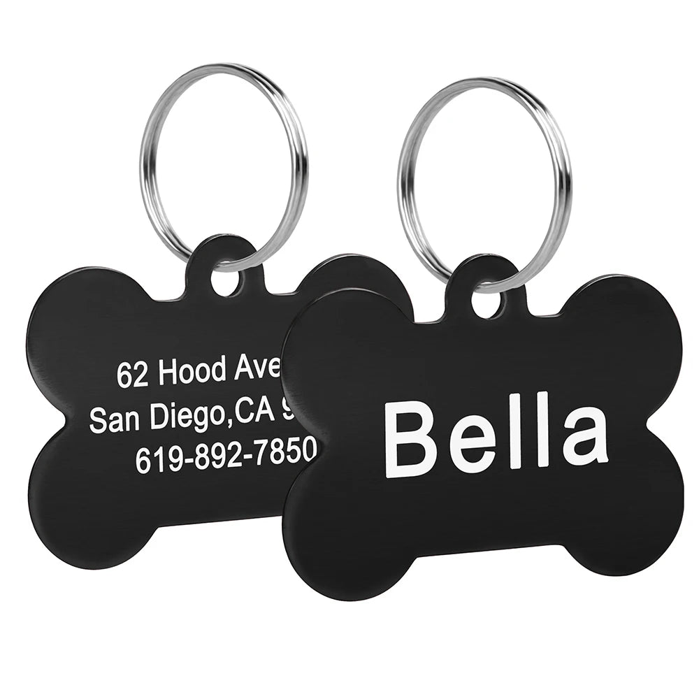 Bone-Shaped Stainless Pet ID Tag