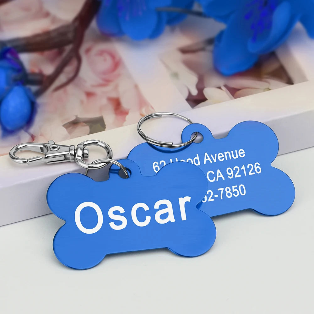 Bone-Shaped Stainless Pet ID Tag