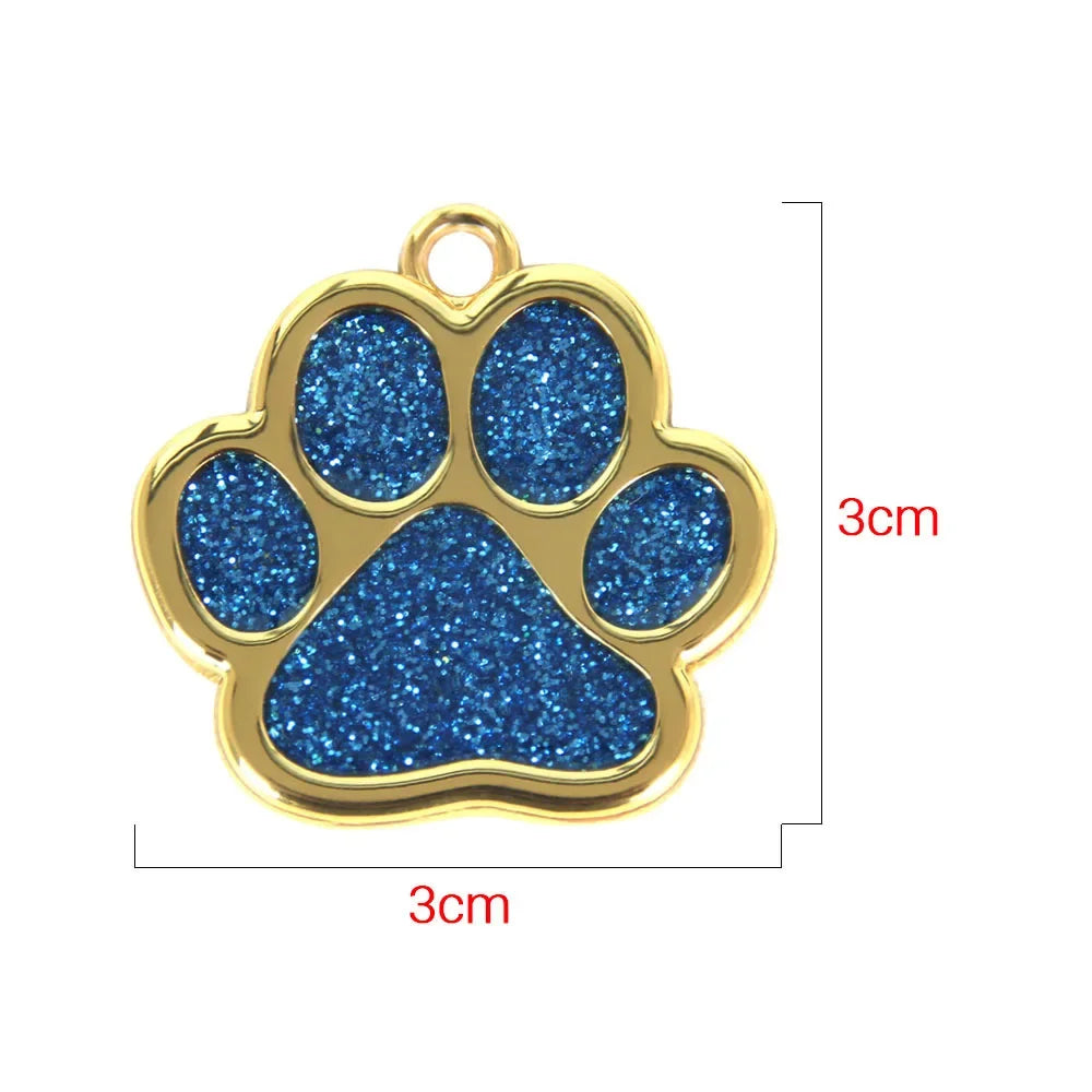 Glitter Paw Pet ID Tag