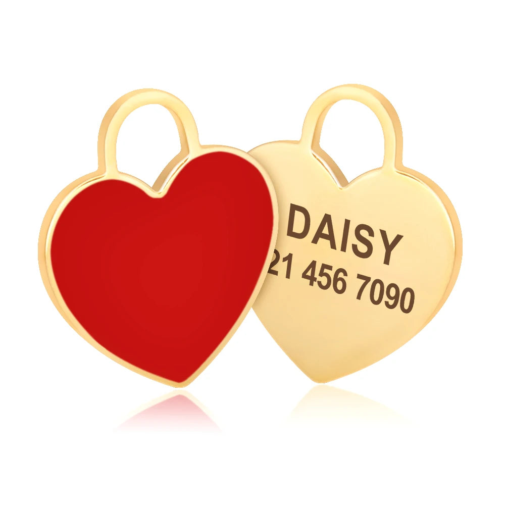 Heart-Shaped Pet ID Tag