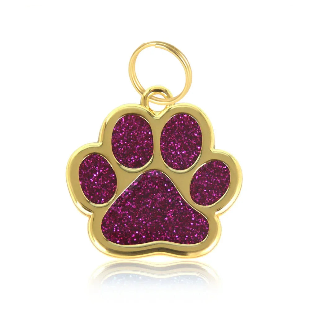 Glitter Paw Pet ID Tag