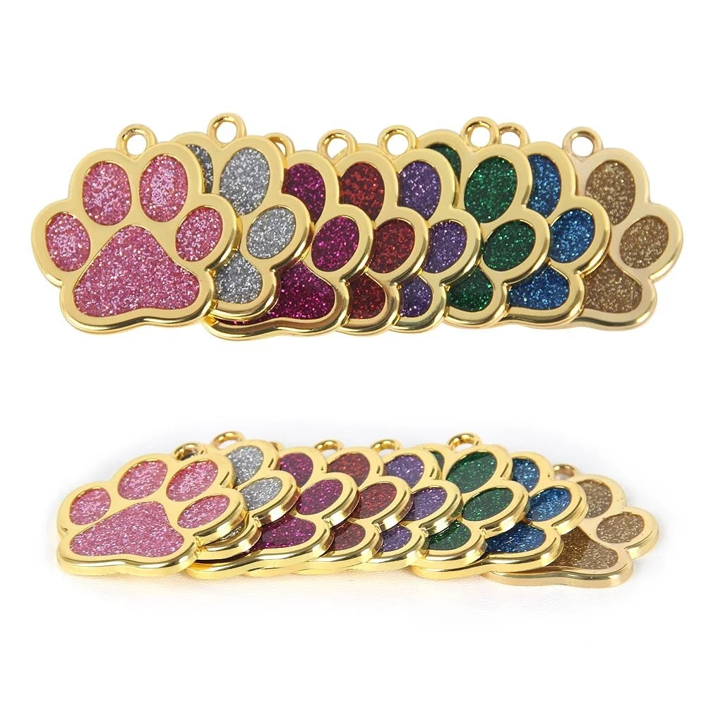 Glitter Paw Pet ID Tag