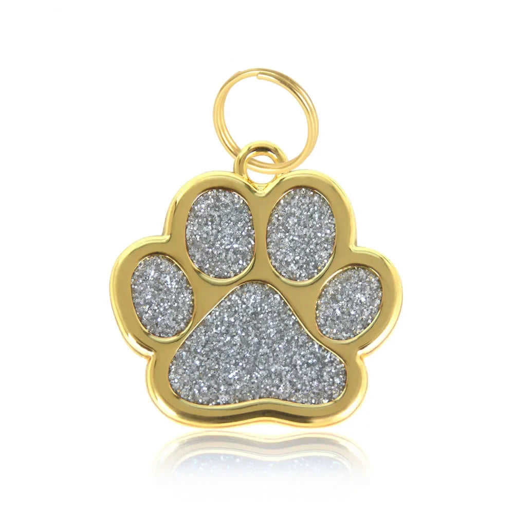 Glitter Paw Pet ID Tag