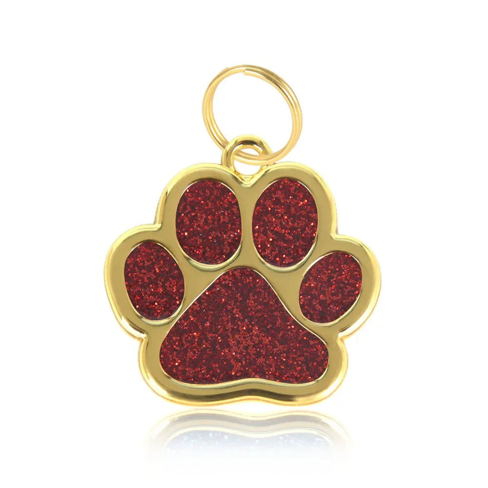 Glitter Paw Pet ID Tag