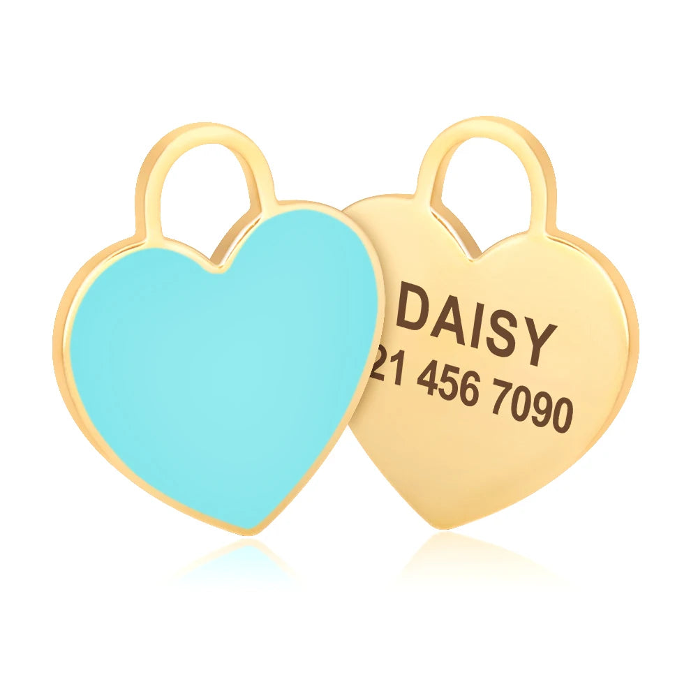Heart-Shaped Pet ID Tag