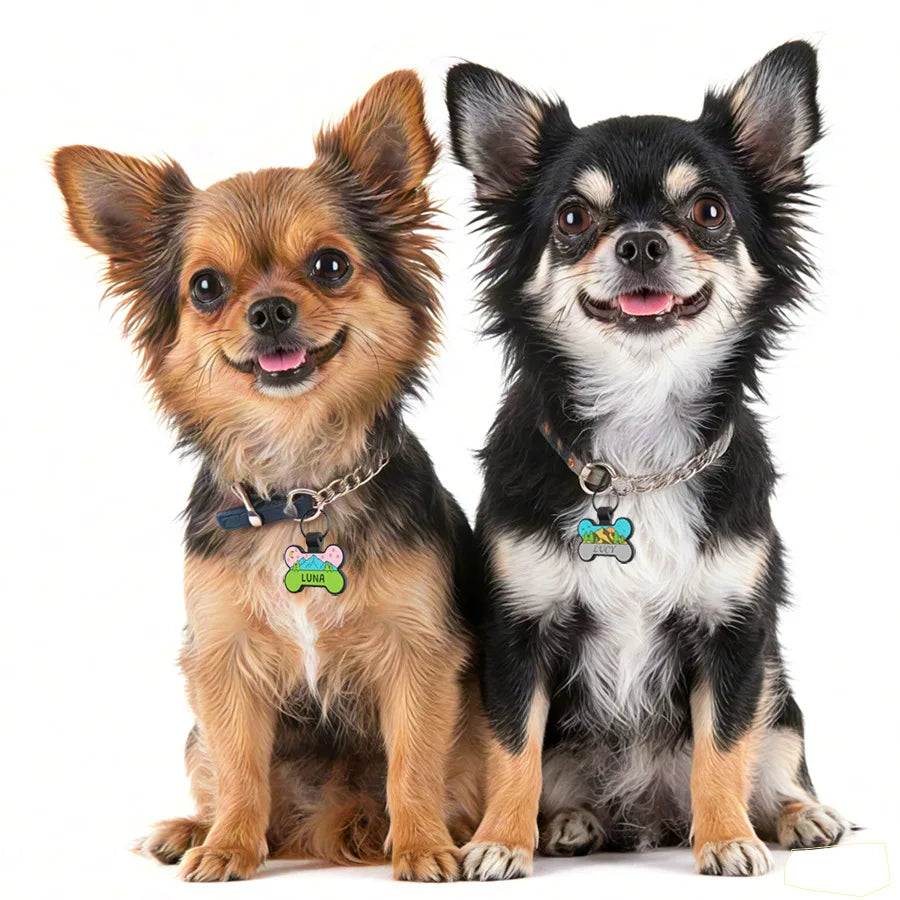 Bone-Shaped Silicone Pet ID Tag