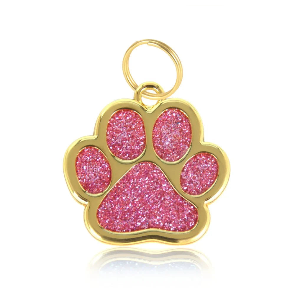 Glitter Paw Pet ID Tag