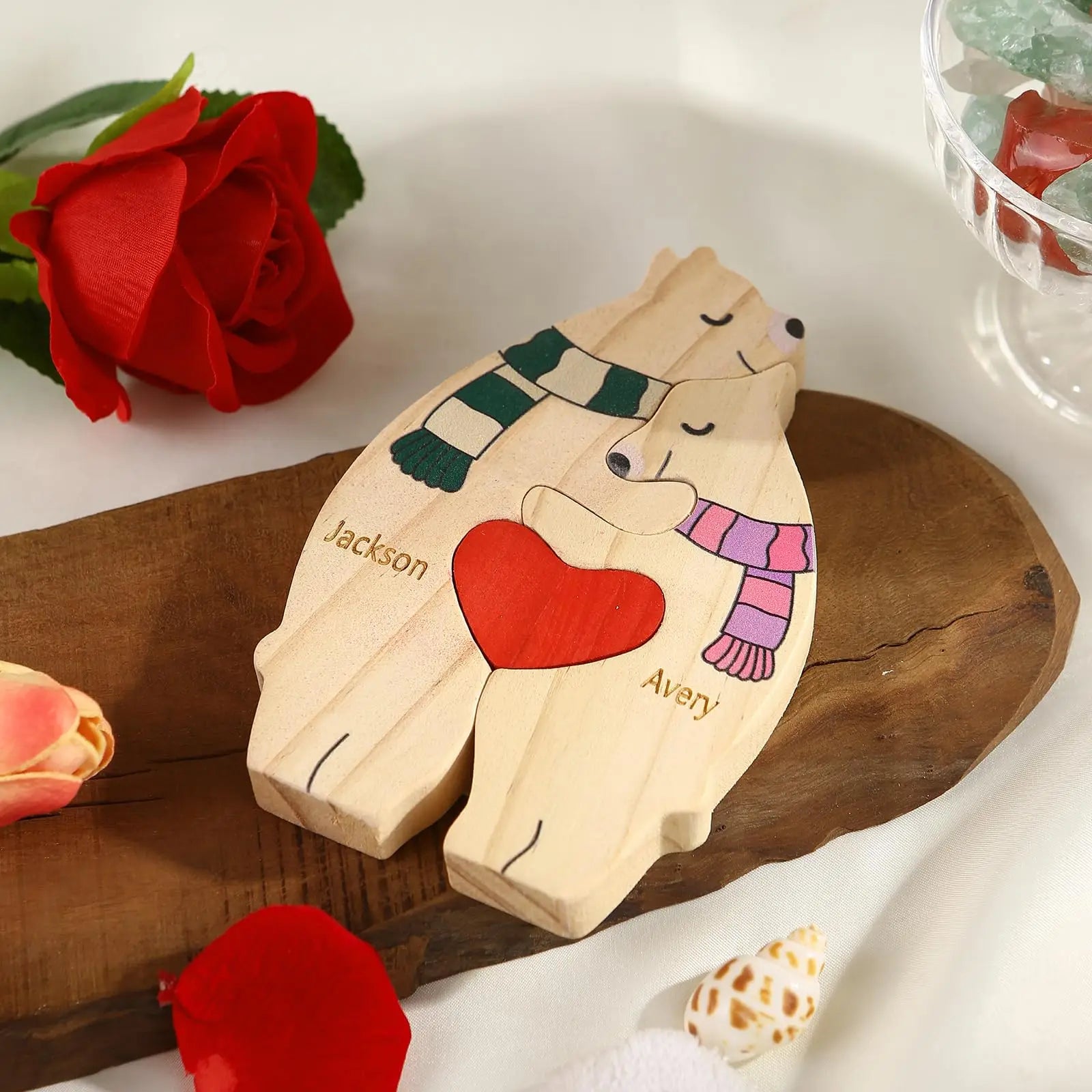 Wooden Family Couple Puzzle