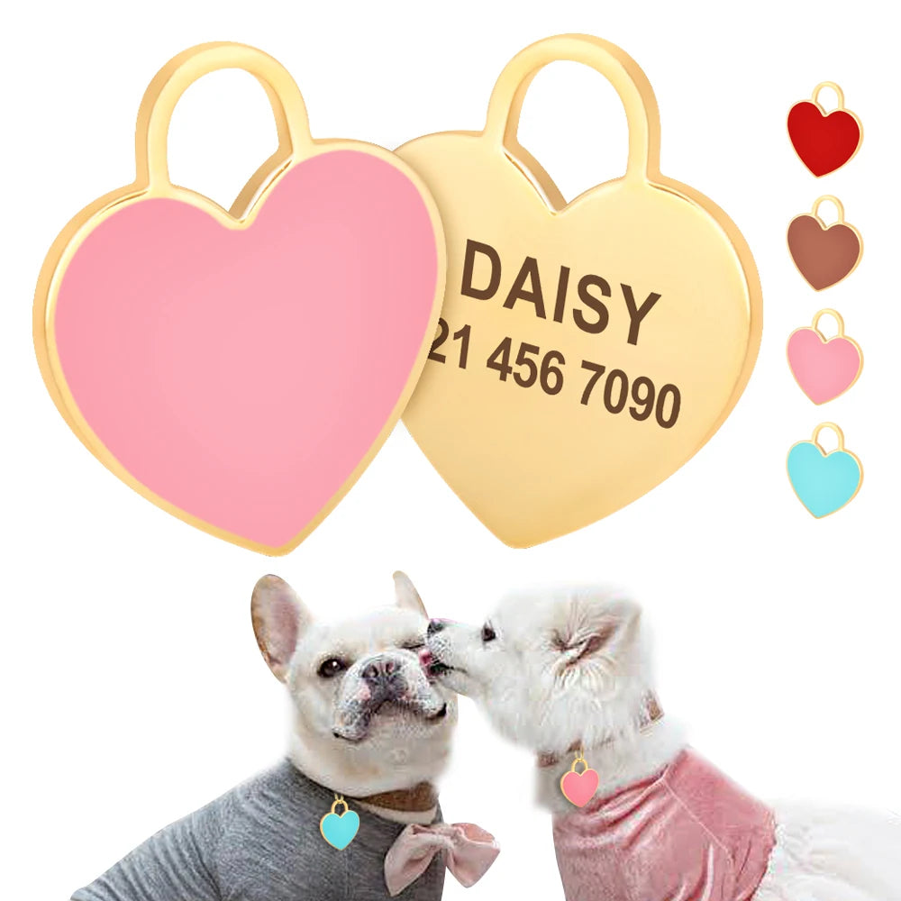 Heart-Shaped Pet ID Tag
