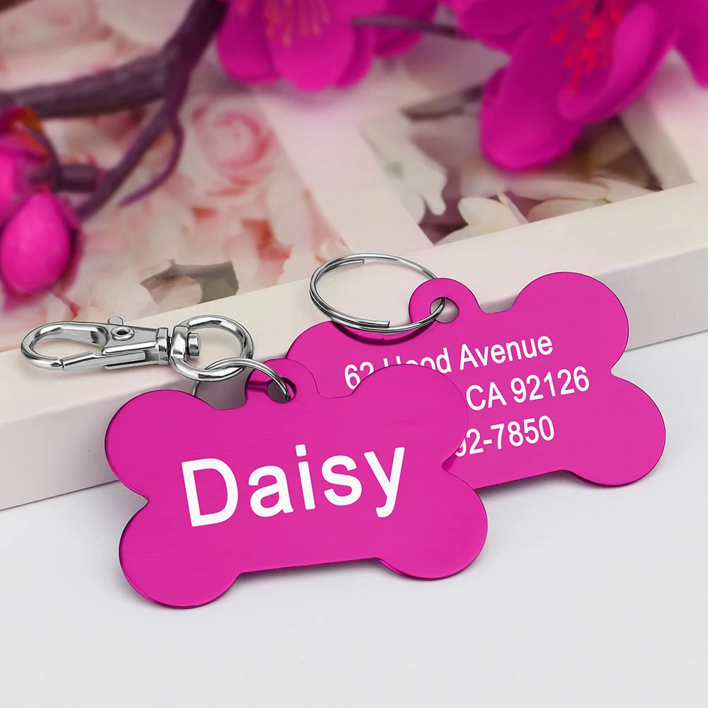 Bone-Shaped Stainless Pet ID Tag