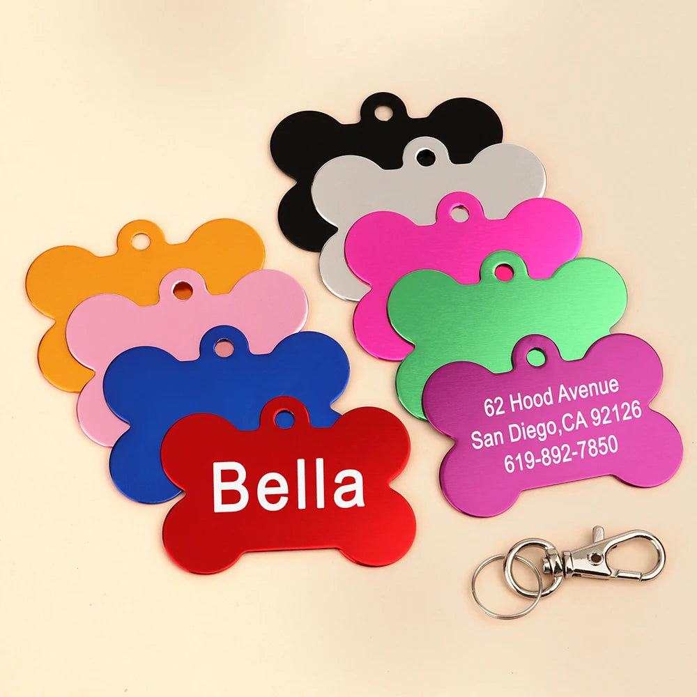 Bone-Shaped Stainless Pet ID Tag