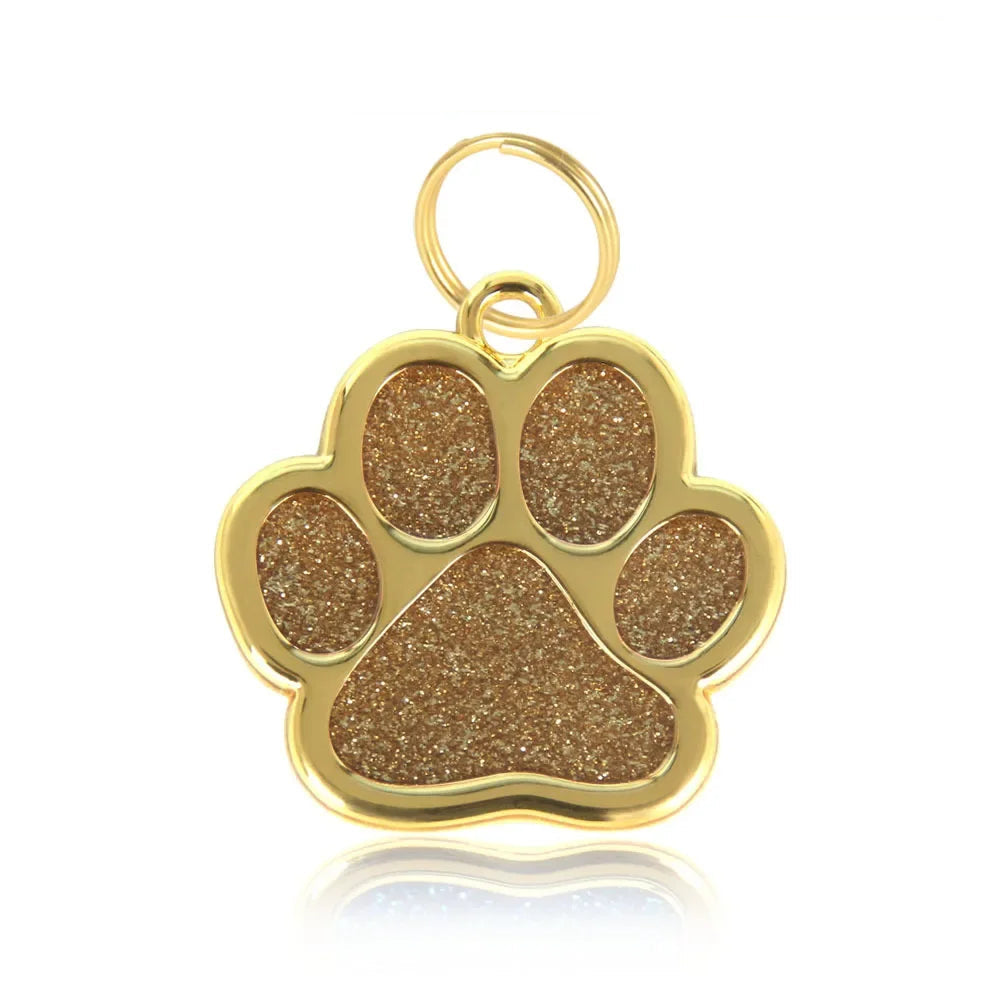 Glitter Paw Pet ID Tag