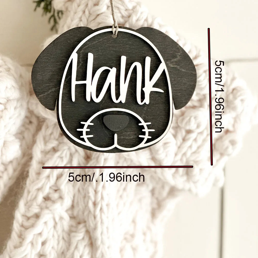 Personalized Wood DOG Ornament