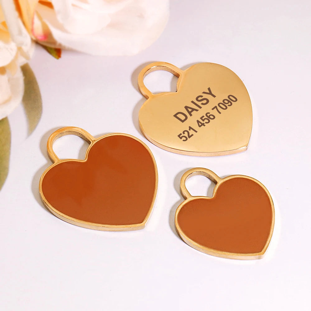 Heart-Shaped Pet ID Tag