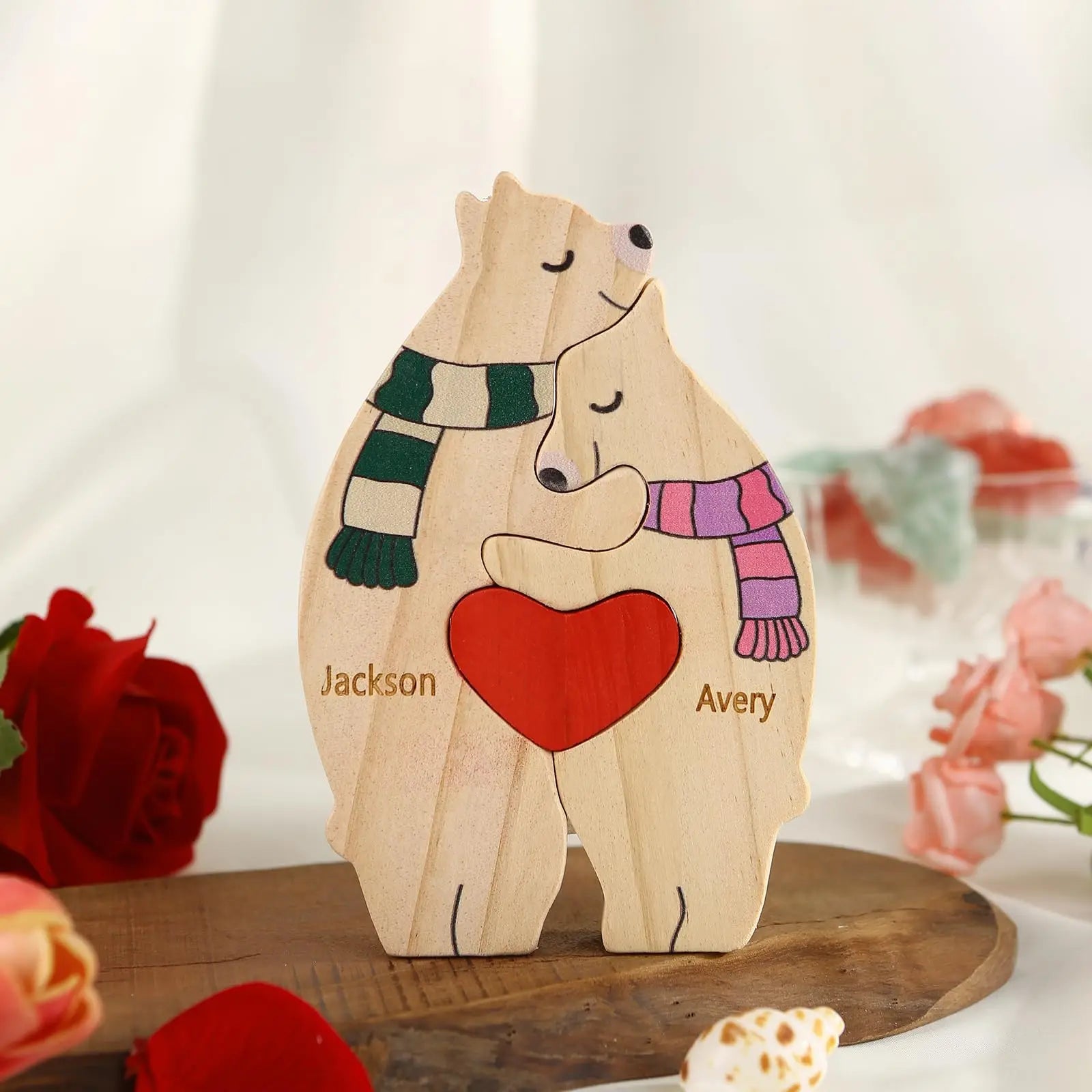 Wooden Family Couple Puzzle