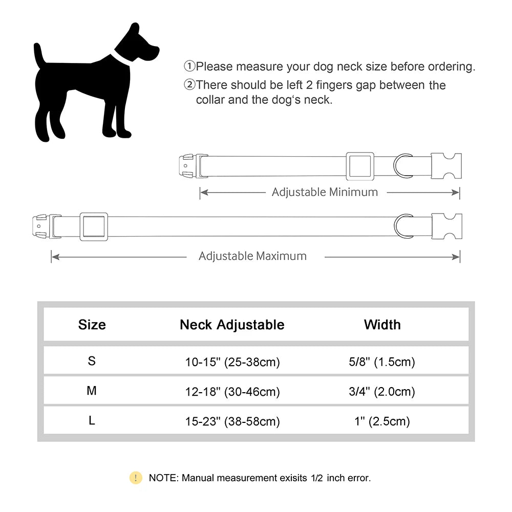 Nylon Dog Collar with Anti-Loss ID Tag