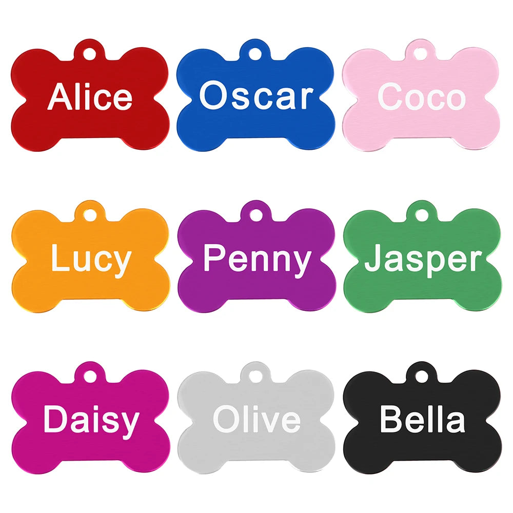 Bone-Shaped Stainless Pet ID Tag