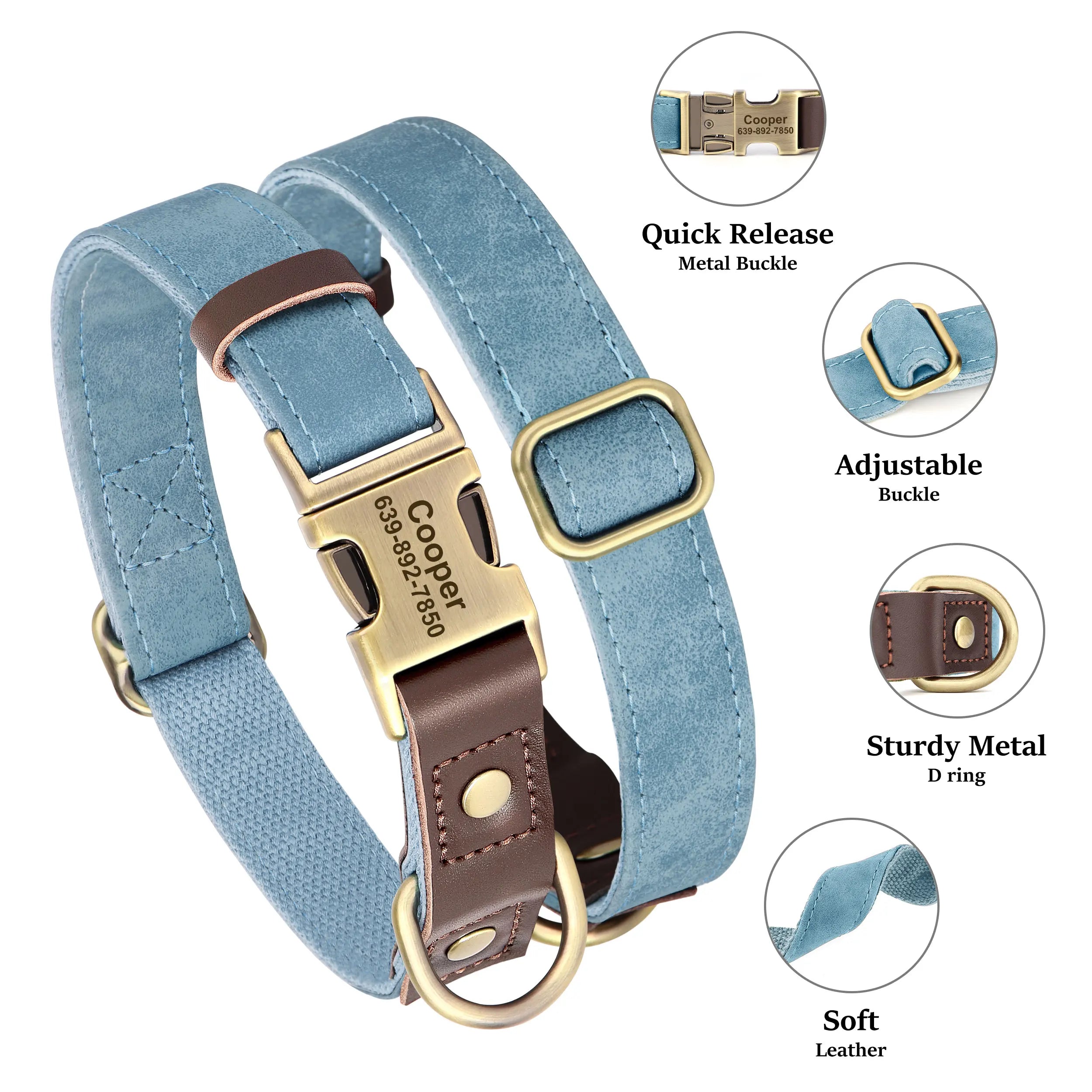 PU Leather Dog Collar