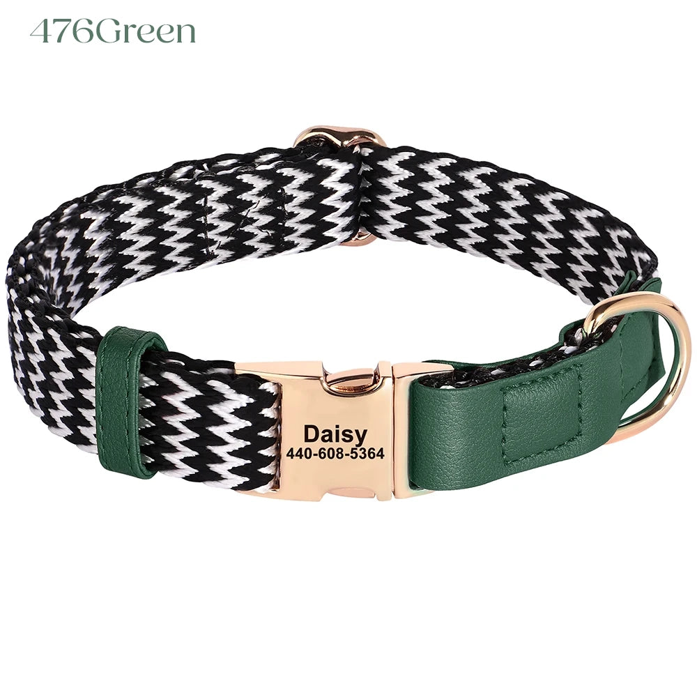 Nylon Dog Collar with Anti-Loss ID Tag
