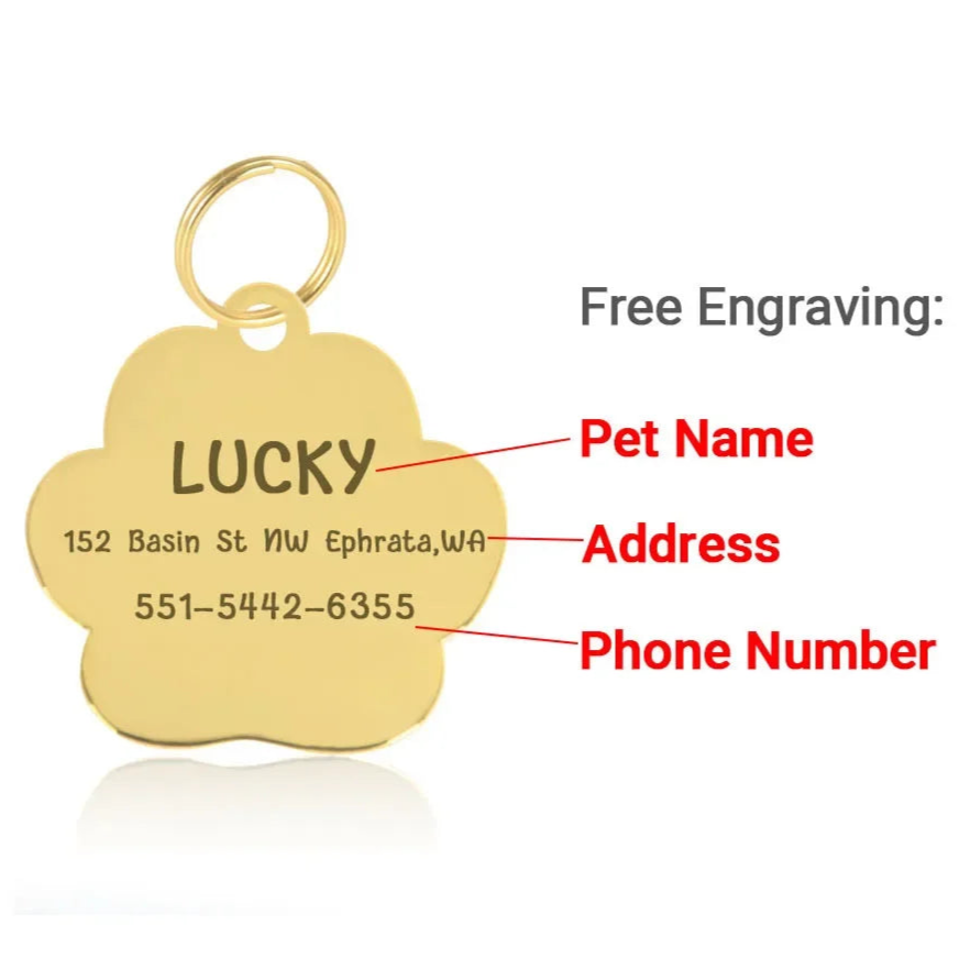 Glitter Paw Pet ID Tag