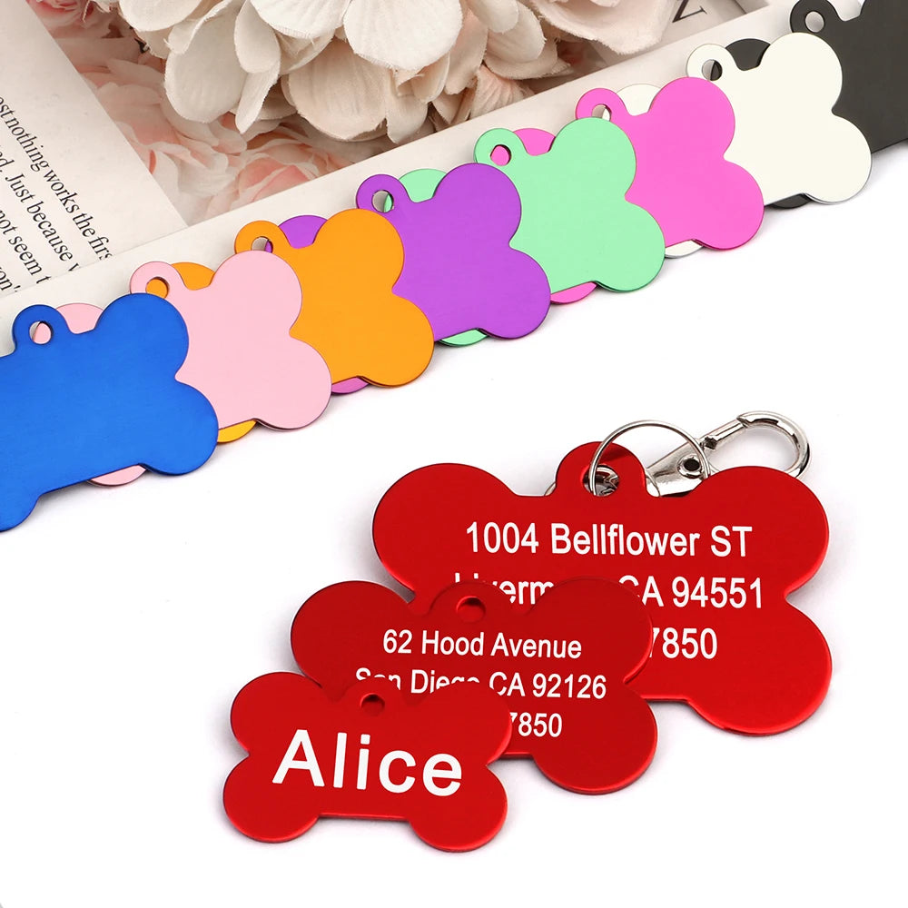 Bone-Shaped Stainless Pet ID Tag