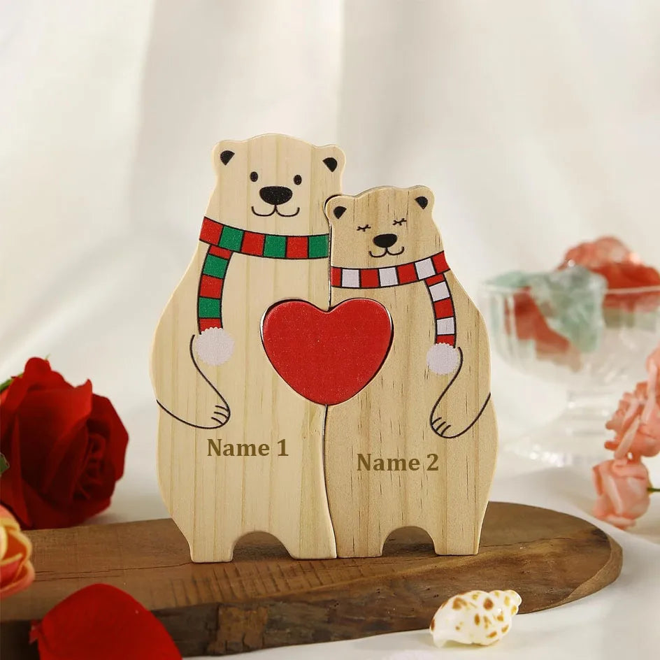 Wooden Family Couple Puzzle