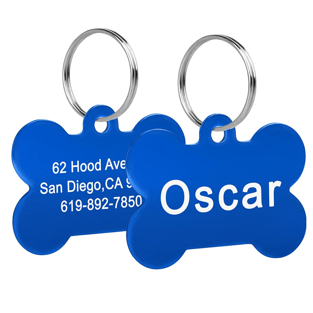 Bone-Shaped Stainless Pet ID Tag