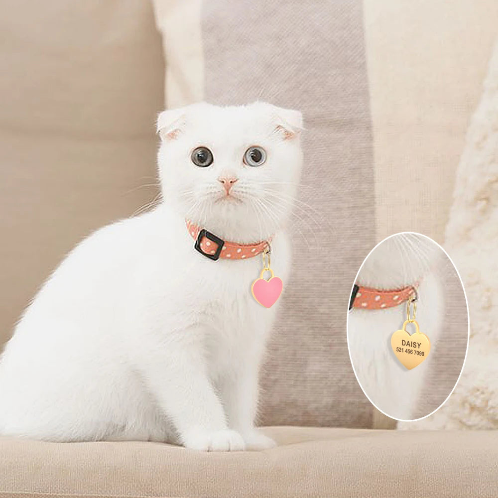 Heart-Shaped Pet ID Tag