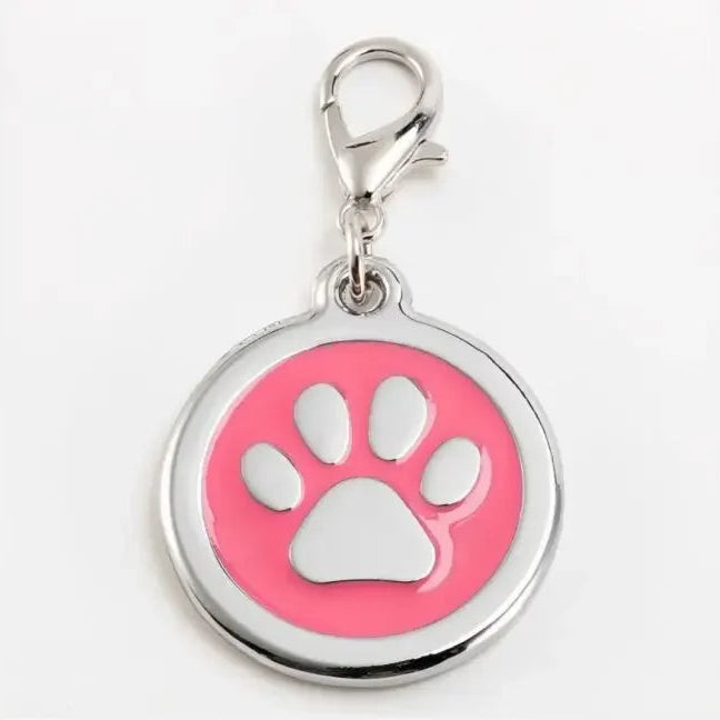 Paw Print Dog ID Tag